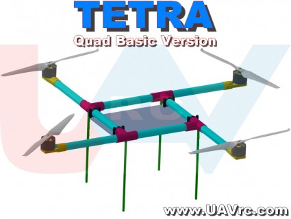 TETRA Quad Basic kit, Open Platform UAV Drone Frame by nem