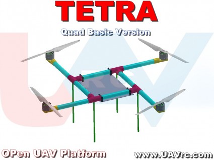 TETRA Quad Basic kit, Open Platform UAV Drone Frame by nem