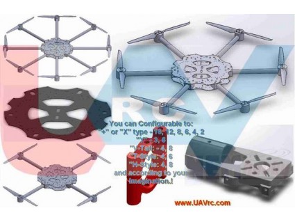 Carbon Fiber Frame with CNC Boom Clamps F333x2mm -Combo
