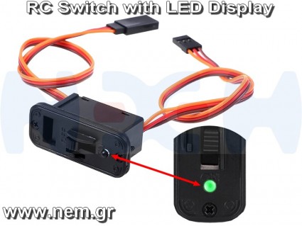 RC Switch with Led Display -JR type connectors