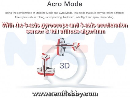 Radiolink Byme-A Flight Controller with Vertical Mode Integrated Gyro 3D for Fixed Wing(F3P)
