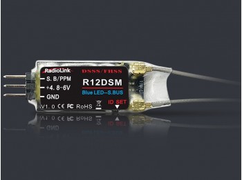 Radiolink R12DSM 12CH mini Receiver 2.4GHz S-BUS, PPM Radiolink R12DSM 12CH mini Receiver 2.4GHz S-BUS, PPM