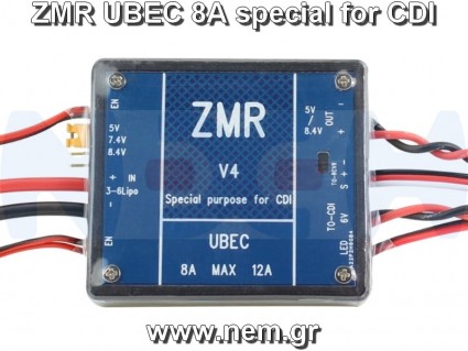 ZMR 8A V4 UBEC, 2-6S Lipo, Special for Gasoline Airplanes
