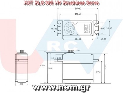 KST BLS-815 V2 x 3 + BLS 905X V2 x 1 HV Digital Brushless High Voltage Servo combo