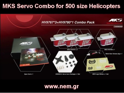 MKS HV Digital Servo combo 3x HV9767 , 1x HV9780 -C0006000 MKS HV Digital Servo combo 3x HV9767 , 1x HV9780 -C0006000