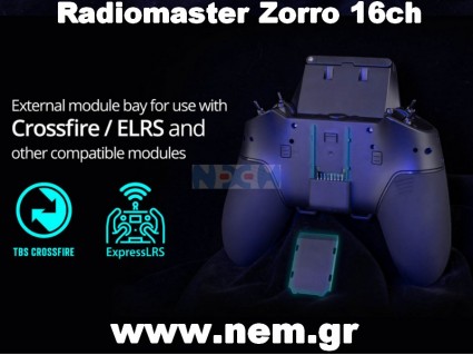 RadioMaster Zorro 2.4GHz 16CH Hall Sensor Gimbals, 4-in-1 Module for OMPhobby M2 EVO