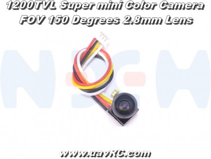 FPV Mini Color Camera 1200TVL, 2.8mm Lens, 150 Degrees FPV Mini Color Camera 1200TVL, 2.8mm Lens, 150 Degrees