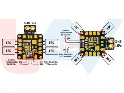 Matek Systems PDB-XT60 with BEC 5V & 12V
