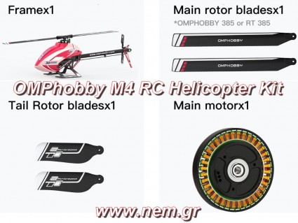 OMPHOBBY M4 RC Helicopter Κιt -Viva Magenta -OSHM401K