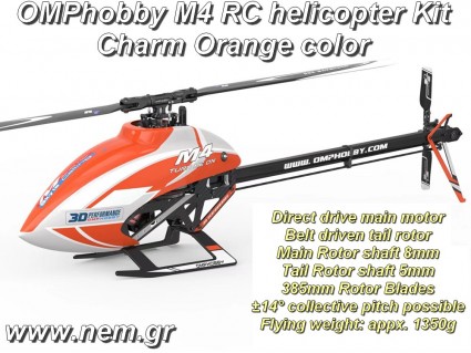OMPHOBBY M4 RC Helicopter Κιt -Viva Magenta -OSHM401K