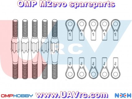 OMPHOBBY M2 Servo Linkage Rod Set x6pcs -M2 2019/V2/Explore/EVO -OSHM2014 