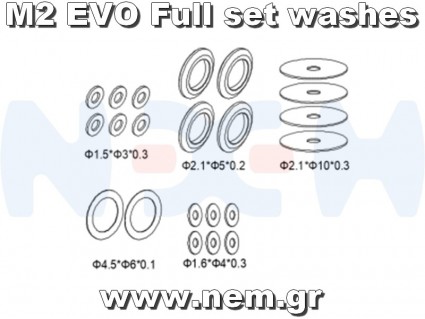 OMPhobby M2 EVO Full set Washers -OSHM2331