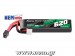 Gens ace 620mAh 2S 25C 7.4V Lipo Battery | Mini Deans Plug | Airsoft