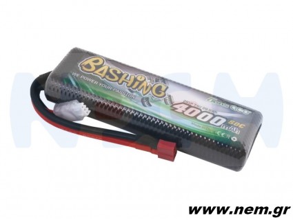 Gens ace bashing series 4000mAh 2S1P 7.4V 50C HardCase 8# car Lipo Battery pack with T-plug Gens ace bashing series 4000mAh 2S1P 7.4V 50C HardCase 8# car Lipo Battery pack with T-plug