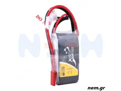 Tattu 800mAh 2S1P 45C 7.4V Lipo Battery Pack with JST-SYP Plug