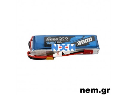 Gens ace 3000mAh 7.4V 2S1P Lipo Battery pack