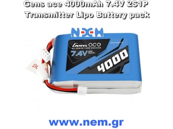 Gens ace 4000mAh 2S 7.4V Lipo Battery | TX&RX