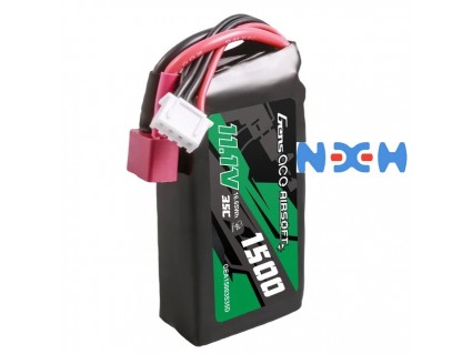 Gens ace 1500mAh 3S 35C 11.1V Lipo Battery | Deans Plug | Airsoft