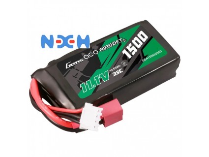Gens ace 1500mAh 3S 35C 11.1V Lipo Battery | Deans Plug | Airsoft