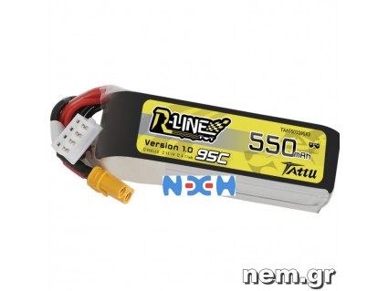 Tattu R-Line 550mAh 11.1V 3S1P 95C Lipo Battery with XT30