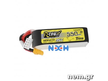 Tattu R-Line 550mAh 11.1V 3S1P 95C Lipo Battery with XT30