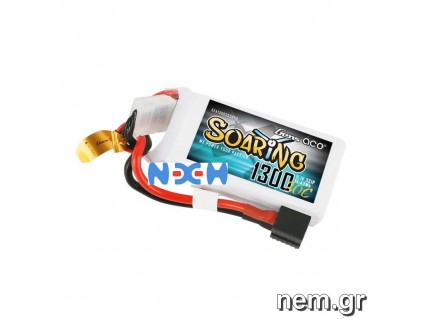 Gens ace Soaring 1300mAh 11.1V 30C 3S1P Lipo Battery Pack with EC3/XT60/T-plug