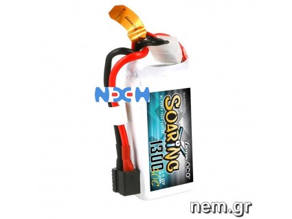 Gens ace Soaring 1300mAh 11.1V 30C 3S1P Lipo Battery Pack with EC3/XT60/T-plug