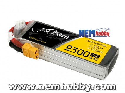 Tattu 2300mAh 3S 75C 11.1V Lipo Battery | XT60 Plug | FPV Classic