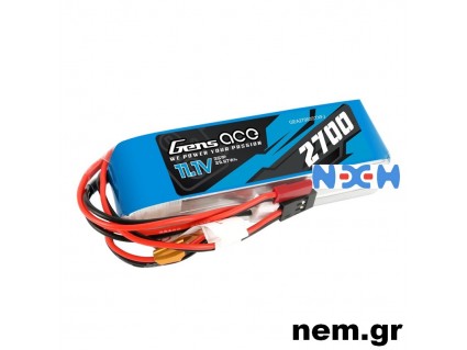Gens ace 2700mAh 11.1V TX 3S1P Lipo Battery pack with Futaba/JST-XHR/JST-SYP
