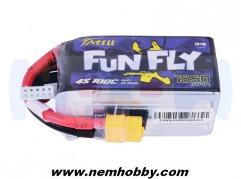 Tattu Funfly Series 1550mAh 14.8V 100C 4S1P Lipo Battery Pack with XT-60 Plug