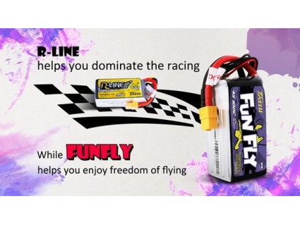 Tattu Funfly Series 1550mAh 14.8V 100C 4S1P Lipo Battery Pack with XT-60 Plug