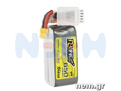 Tattu R-Line 650mAh 14.8V 4S1P 95C Lipo Battery