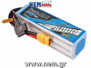 Gens ace 6000mAh 6S 80C 22.2V Lipo Battery | XT90 Plug | Sport (700 Helicopter) 