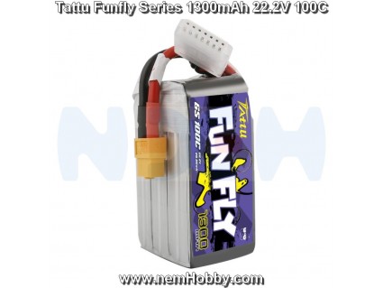 Tattu Funfly Series 1300mAh 22.2V 100C 6S1P Lipo Battery Pack with XT60 plug