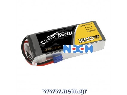 TATTU 16000mAh 14.8V 30C 4S1P Lipo Battery Pack with EC5
