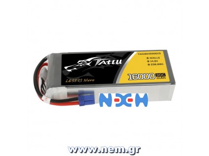 TATTU 16000mAh 14.8V 30C 4S1P Lipo Battery Pack with EC5