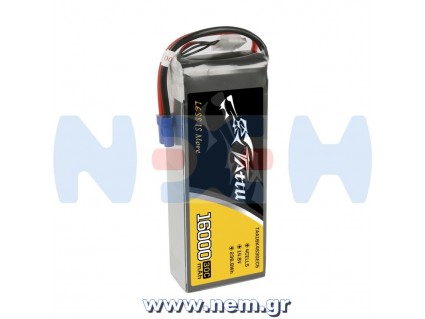 TATTU 16000mAh 14.8V 30C 4S1P Lipo Battery Pack with EC5