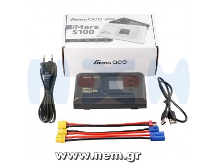 Gens ace iMars S100 Smart Charger | AC 100W | 10A | 2-6S | Black