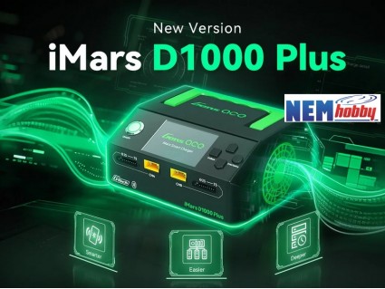 Gens ace iMars D1000 Plus Smart Charger | AC 1000W | 25A | 1-7S | 2-Channel
