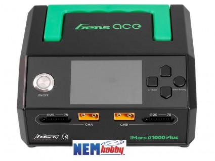 Gens ace iMars D1000 Plus Smart Charger | AC 1000W | 25A | 1-7S | 2-Channel