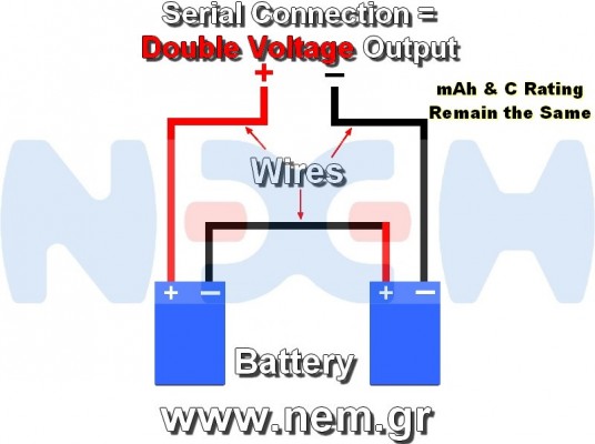 Connection of Lipos Batteries in Serial