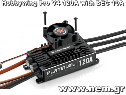 HOBBYWING PLATINUM 120AV4 BEC内蔵 5V-8V10A Hobbywing Platinum PRO 120A V4 -HW30203401