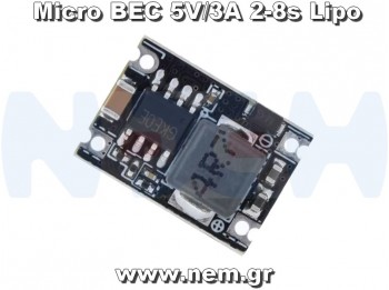 PCB Micro BEC 5V-3A, 2-8S Lipo