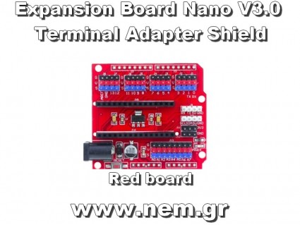 Expansion Board Nano V3.0 Terminal Adapter Shield -Red Expansion Board Nano V3.0 Terminal Adapter Shield -Red