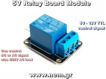 Relay Module 5V 1-Channel High Level Trigger with Transistor Drive (10A AC/DC)